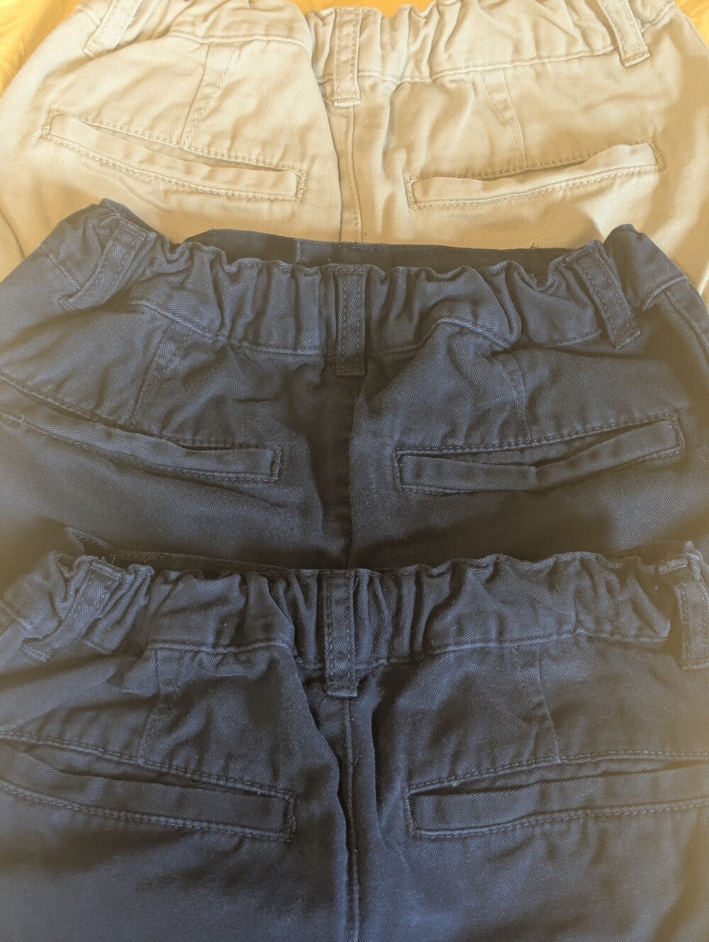 3️⃣ Children's Place Boy's Chino / Uniform Shorts Navy(2) & Khaki(1); Size: 5T - Picture 5 of 6
